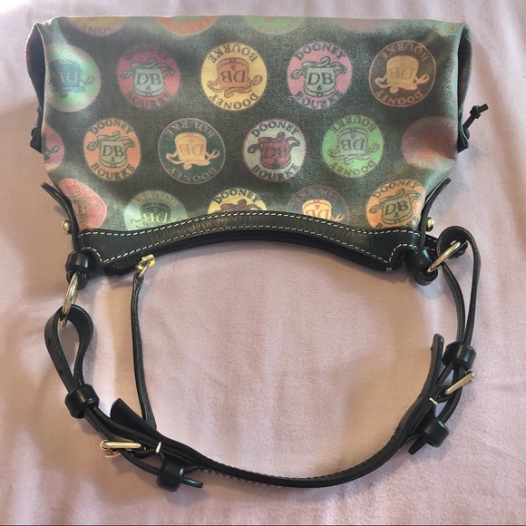 Dooney & Bourke Black/Multicolor Coin Logo Canvas Handbag - Picture 7 of 15